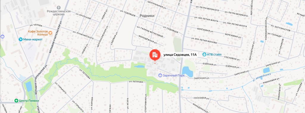 Офис АйТи Саппорт на карте — дачный посёлок Родники, ул. Седовцев, 11А